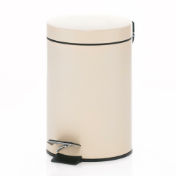 kela Kosmetikeimer beige 3l, Metall Tretmülleimer Badezimmer, Badmülleimer mit Inneneimer und Tragehenkel, MONACO, Mülleimer beige matt Angebot bei HelloDeals