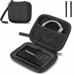 ProCase Festplatten Tasche für Samsung T7/ T7 Touch Portable SSD (500GB/1TB/2TB) Stoßfest Hart Hülle Organizer für Tragbar Externe Festplattentaschen -Schwarz Angebot bei HelloDeals