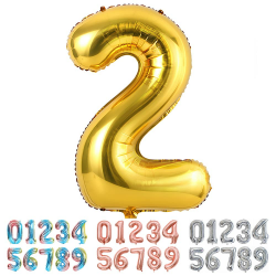 Ponmoo Luftballon Zahl 2 Gold, Riesen Nummer 0 1 2 3 4 5 6 7 8 9 10-19 20-29 30-39 40 50 60 70 80 90 100, groß Folienballons für Hochzeit Jubiläum, Geburtstagsballons Party Dekoration *Gold Zahl 2 Angebot bei HelloDeals