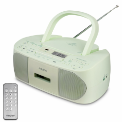 MEDION E65010 Stereoradio (CD-Player, Kassette, USB Anschluss, AUX Audioeingang, MP3-Widergabe. UKW PLL Radio,40 Senderspeicher, Batteriebetrieb, Fernbedienung) grün Angebot bei HelloDeals