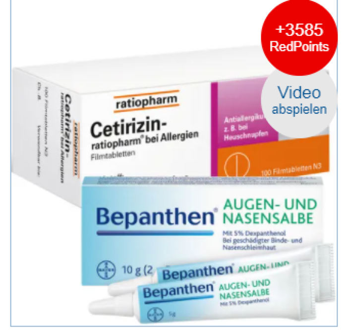 Allergie-Set Cetirizin-ratiopharm® + Bepanthen® Augen-und Nasensalbe