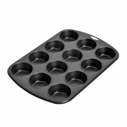 ORIGINAL KAISER Creativ Muffin-Backform, Legierter Stahl, schwarz, 38 x 27 x 3 cm Angebot bei HelloDeals