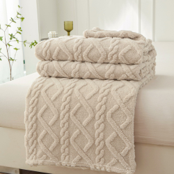 WONGS BEDDING Kuscheldecke Flauschige 150x200 Wohndecke Lammdecke Flauschige Weiche Sofadecke Fleecedecke Couchdecke Warme kuscheldecke für Bett Sofa, Beige Angebot bei HelloDeals