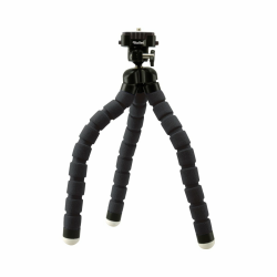 Rollei Monkey Pod - Biegsames Mini Stativ mit flexiblen Beinen, Max. Höhe 27 cm - inkl. Kugelkopf, rutschfesten Gummifüßen und Schnellwechselplatte - Schwarz Angebot bei HelloDeals