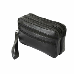 SOTALA XXL HANDGELENKTASCHE - Herren Handtasche Tasche Echt Leder Geld Bag Umhängetasche Dokumententasche Handschlaufe Schwarz Angebot bei HelloDeals