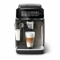 Philips 3300 Series Kaffeevollautomat - 6 Getränke, Modernes Farb-Touchscreen-Display, LatteGo-Milchsystem, SilentBrew, 100% Keramikmahlwerk, AquaClean Filter. Schwarzchrom (EP3347/90) Angebot bei HelloDeals