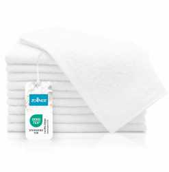 ZOLLNER 10er Set Gästehandtücher - kleine und Flauschige Handtücher in 30x50 cm - waschbar bis 95°C - Baumwolle - in weiß - Hotelqualität - Oeko Tex® Zertifiziert Angebot bei HelloDeals