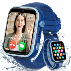 XINGHESF Kinder Smartwatch mit GPS und Telefon, 1.83''HD 4G Smartwatch Kinder mit Videoanruf, WiFi, SOS, Whatsappp, Musik, Wecker, Schulmodus, IP67 Wasserdicht - Smart Watch Kinder mit 2 Armbändern Angebot bei HelloDeals