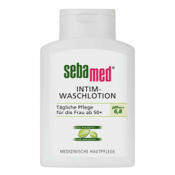Sebamed Intim-Waschlotion pH 6,8, ab den Wechseljahren, reinigt sanft bei Trockenheit im sensiblen Intimbereich und unterstützt den natürlichen Schutz gegen Reizfaktoren und die Feuchtigkeitsbalance Angebot bei HelloDeals