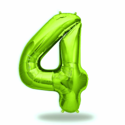 FUNXGO® folienballon zahl 4 Grün - Riesenzahl Ballon ca.100 cm - Luftballon Zahl 4 - fliegt mit Helium - zum 4. Geburtstag, Hochzeit, Jubiläum, Fest, Party Dekoration - Ballon 4 Grün Grün Number 4 Angebot bei HelloDeals