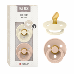 BIBS Colour Schnuller 2er-Pack, BPA-frei Schnuller, Kiefergerechte Form. Naturkautschuk/Latex, Hergestellt in Dänemark. 0-6 Monate (2er Pack), Ivory/Blush Angebot bei HelloDeals