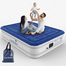 Luxchoice Deluxe Luftbett Selbstaufblasend mit Eingebauter Pumpe Aufblasbares Bett Schnelles Aufblasen in 3 Minuten Tragbares luftmatratze für Zuhause Camping Reisen Gästebett Angebot bei HelloDeals