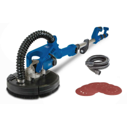 Scheppach Wand & Deckenschleifer DS920 | 710W, Ø 225mm, bis 90° neigbarer Schleifkopf, teleskopierbar, Trockenbauschleifer inkl. 6 Schleifscheiben, Absaugadapter & Absaugschlauch & LED-Arbeitsleuchte Angebot bei HelloDeals
