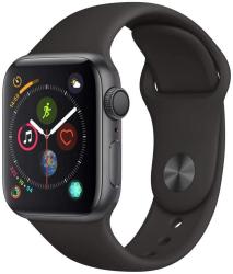Apple Watch Series 4 44mm (GPS) - Aluminiumgehäuse Space Grau Schwarz Sportarmband (Generalüberholt) Angebot bei HelloDeals
