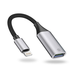 IVSHOWCO Lightning-auf-USB-Adapter [Apple MFi-Zertifiziert], USB-Kamera-Adapter für iPhone, iOS-OTG-Kabeladapter Unterstützt USB-Flash-Laufwerk, Kartenleser, Maus, Tastatur Angebot bei HelloDeals