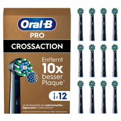 Oral-B Pro CrossAction Aufsteckbürsten für elektrische Zahnbürste, überlegene Zahnreinigung, X-Borsten, Original Zahnbürstenaufsatz, Oral-B Zahnbürsten, briefkastenfähige Verpackung, 12 Stück, schwarz Angebot bei HelloDeals