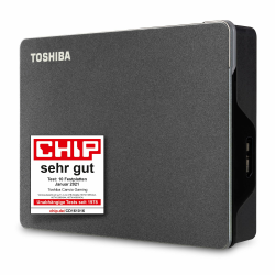 Toshiba 4TB Canvio Gaming - Portable External Hard Drive compatible with most PlayStation, Xbox and PC consoles, USB 3.2. Gen 1 Technology, Black (HDTX140EK3CA) Angebot bei HelloDeals