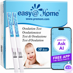 👶 Easy@Home Kinderwunsch 50 x Ovulationstest 🌸 Fruchtbarkeitstests für Eisprung 🌈 Unterstützt durch die kostenlose Premom Ovulation APP Angebot bei HelloDeals