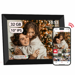 📸🖼️ FRAMEO Digitaler Bilderrahmen WiFi 32GB 10,1 Zoll 1280x800 IPS LCD-Touchscreen Angebot bei HelloDeals