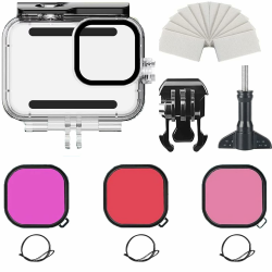 FitStill 70M/230FT Unterwasser-Wasserschutzgehäuse mit Tauchfiltern für GoPro Hero 13/12/11/10/9 Schwarz 🌊📸 Angebot bei HelloDeals