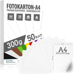 Angebot: 50 BLATT weißer Bastelkarton 300g/m² 🎨📐 Angebot bei HelloDeals