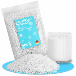 MolinoRC Kerzenwachs - 900g REIN WEIßES Paraffinwachs für Kerzen Angebot bei HelloDeals