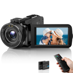 DPFIHRGO Videokamera Camcorder Full HD 1080P YouTube Camcorder 30FPS IR Nachtsicht Videokamera 3,0'' Drehbarer Bildschirm Vlogging Kamera 16X Zoom Digitalkamera Angebot bei HelloDeals