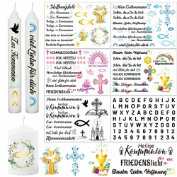 HOWAF 6 Blätter Kerzen Tattoo Kommunion Deko 🕊️🐟✨ Angebot bei HelloDeals