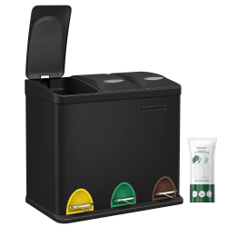 SONGMICS Mülleimer Küche, 3 x 8 L, Mülltrennsystem 🗑️ Angebot bei HelloDeals