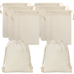 🎁 20 Stück Baumwollsäckchen 10x15cm Stoffbeutel zum Bemalen Angebot bei HelloDeals