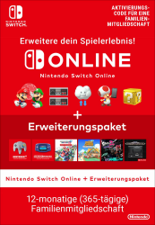 🎮 Nintendo Switch Online + Erweiterungspaket (Familienmitgliedschaft) - Standard | Nintendo Switch - Download Code Angebot bei HelloDeals