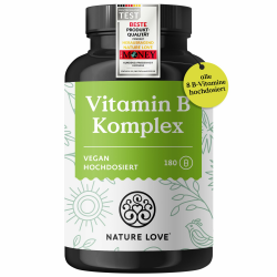 🌿 NATURE LOVE® Vitamin B Komplex - Hochdosiert 🚀 Angebot bei HelloDeals