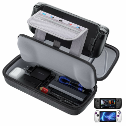 🎮 JSAUX Tasche für Steam Deck & ROG Ally X - Tragetasche mit eingebautem Netzteil Ladegerät Angebot bei HelloDeals