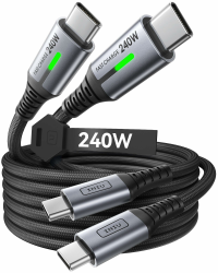 🔋⚡ INIU 240W USB C Kabel [2Pack 2m] - Schnellladekabel für iPhone & Samsung Angebot bei HelloDeals