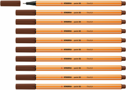 🖊️ STABILO Fineliner - point 88-10er Pack - braun 🌈 Angebot bei HelloDeals