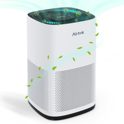 🌬️🌿 AIRTOK Luftreiniger für rauchige Zimmer mit H13 True HEPA Filter | 793 ft2 (75㎡) Abdeckung | Ozon-frei, Nachtlicht, AP1001 Angebot bei HelloDeals