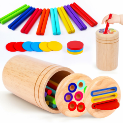Montessori Spielzeug ab 1-3 Jahre 🌈 Holzspielzeug für Kinder 🧩 Lernspielzeug für Kleinkinder Angebot bei HelloDeals