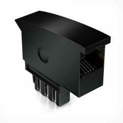 deleyCON Telefon Adapter Stecker TAE-F Stecker auf RJ11 Buchse 6P4C Kabeladapter Telefonadapter TAE Adapter Stecker Telefon Router Schwarz 📞🔌 Angebot bei HelloDeals