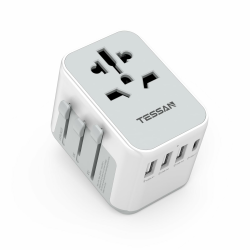 🌍🔌 TESSAN Reiseadapter Weltweit mit 4 USB und 1 AC Buchse - Universal Reisestecker 🌎🔋 Angebot bei HelloDeals