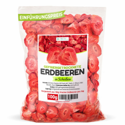 Angebot: Gefriergetrocknete Erdbeeren, 100g Früchte in Scheiben 🍓 Angebot bei HelloDeals