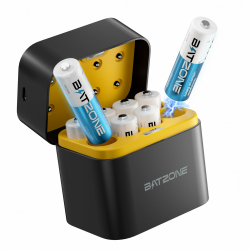 BATZONE Wiederaufladbare Lithium Akkus AA 8-Pack mit Ladegerät 🌟 3000mWh Hohe Kapazität 1.5V AA Batterien Angebot bei HelloDeals