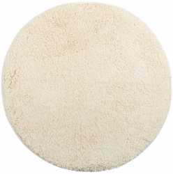 🛁 Brandsseller Badezimmerteppich Ø 60 cm Badvorleger Badematte Badteppich rund Chenille rutschfest saugstark maschinenwaschbar - Beige 🛁 Angebot bei HelloDeals