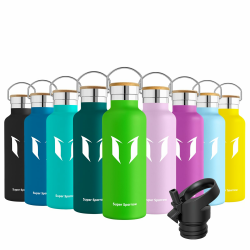Super Sparrow Trinkflasche Edelstahl - Isolierte Wasserflasche mit 2 Deckeln 🌿🏋️‍♀️ Angebot bei HelloDeals