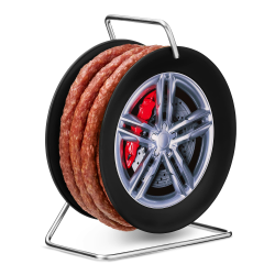 WURSTBARON® Wurstfelge - Snack Wurst Mini-Kabeltrommel auf Felge - 3,5 Meter Wurst nach Krakauer Art - 240 g 🌭🎉 Angebot bei HelloDeals