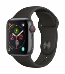 🌟 Super Angebot! Apple Watch Series 4 44mm (GPS + Cellular) - Aluminiumgehäuse Space Grau Schwarz Sportarmband (Generalüberholt) Angebot bei HelloDeals