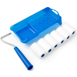 🎨🔧 Mister Rui Farbroller Set Klein - Farbroller Klein 5cm, Farbroller Abdeckungen, Lackierwalze, Farbrollerrahmen und Farbwanne Angebot bei HelloDeals