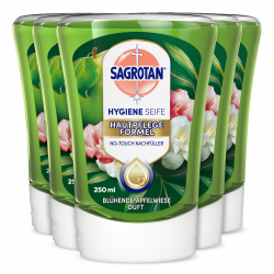Sagrotan No-Touch Nachfüller Blühende Apfelwiese Duft 5 x 250 ml - 12.99€ Angebot bei HelloDeals