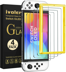 🎮 iVoler 4 Stück Panzer Schutz Glas für Nintendo Switch OLED Modell 7 Zoll 2021 🛡️ Angebot bei HelloDeals