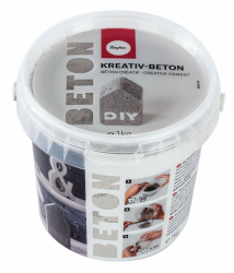 Rayher 34152000 Kreativ-Beton, Eimer 1 kg, silber 🎨🪨🛠️ Angebot bei HelloDeals