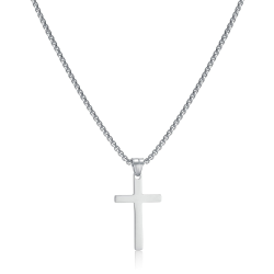 AFSTALR Kreuz Kette Herren Gold/Silber Kette mit Kreuz Anhänger Kette Christentum Schmuck Herren ❤️🌟 Angebot bei HelloDeals